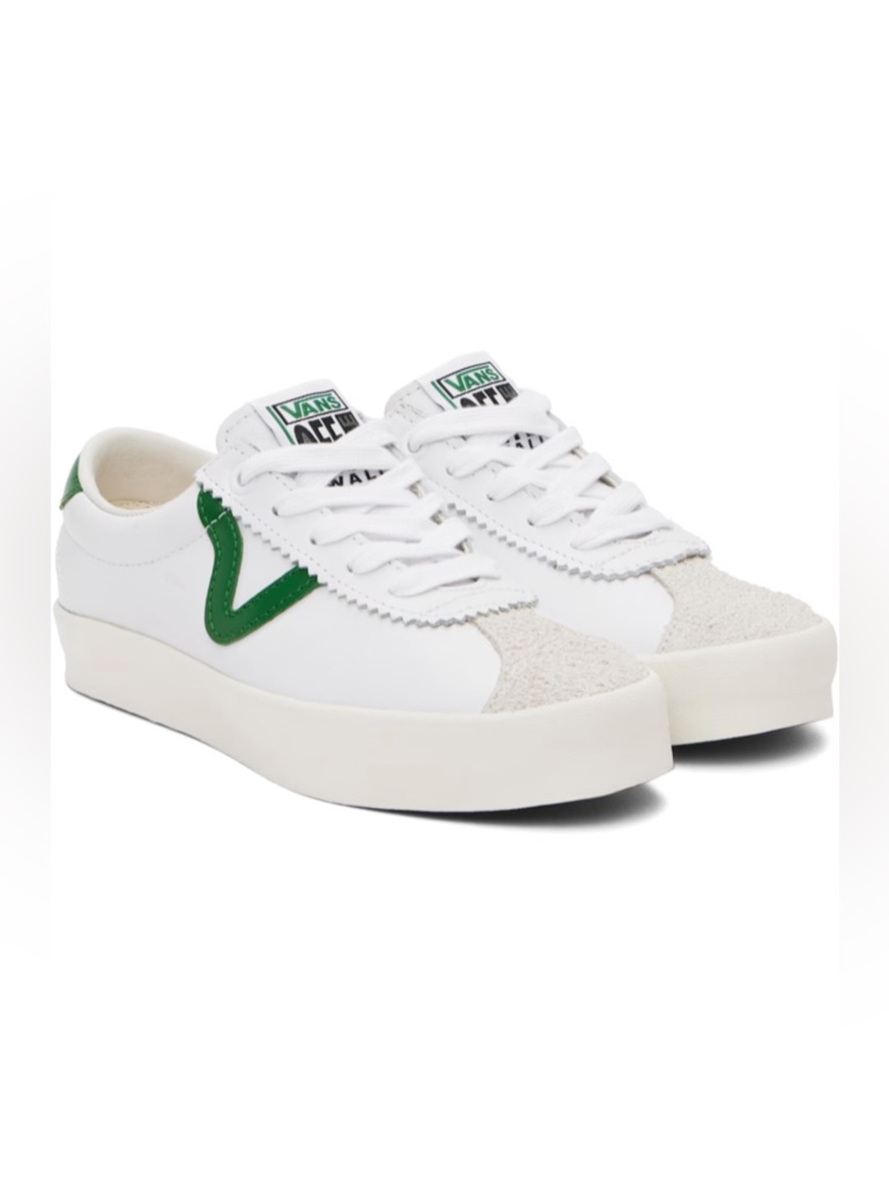 Vans Sport LX Sneakers 
White Green *  8.5 women (unisex) NWOT